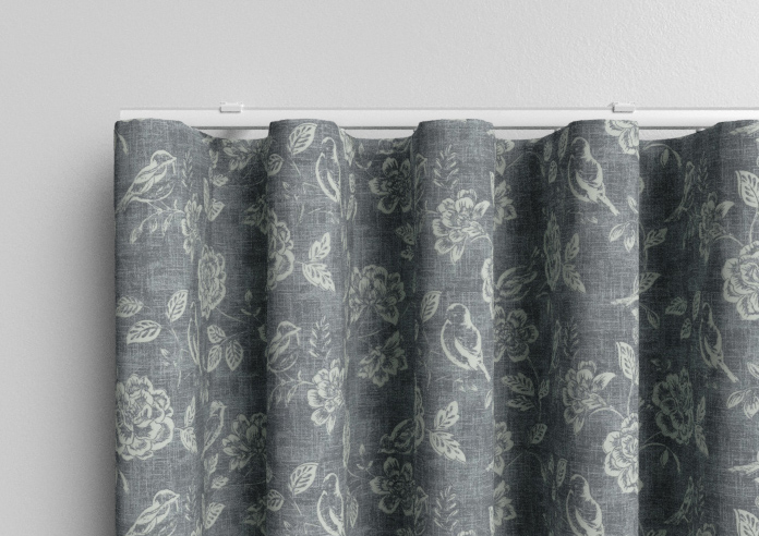 Bird Garden, Charcoal - Made to Measure Curtains - Image 13